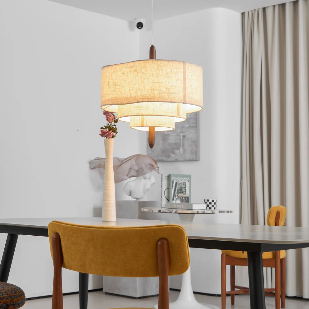 Renée Modern Pebble Fabric Pendant Light Bedroom Dining Room
