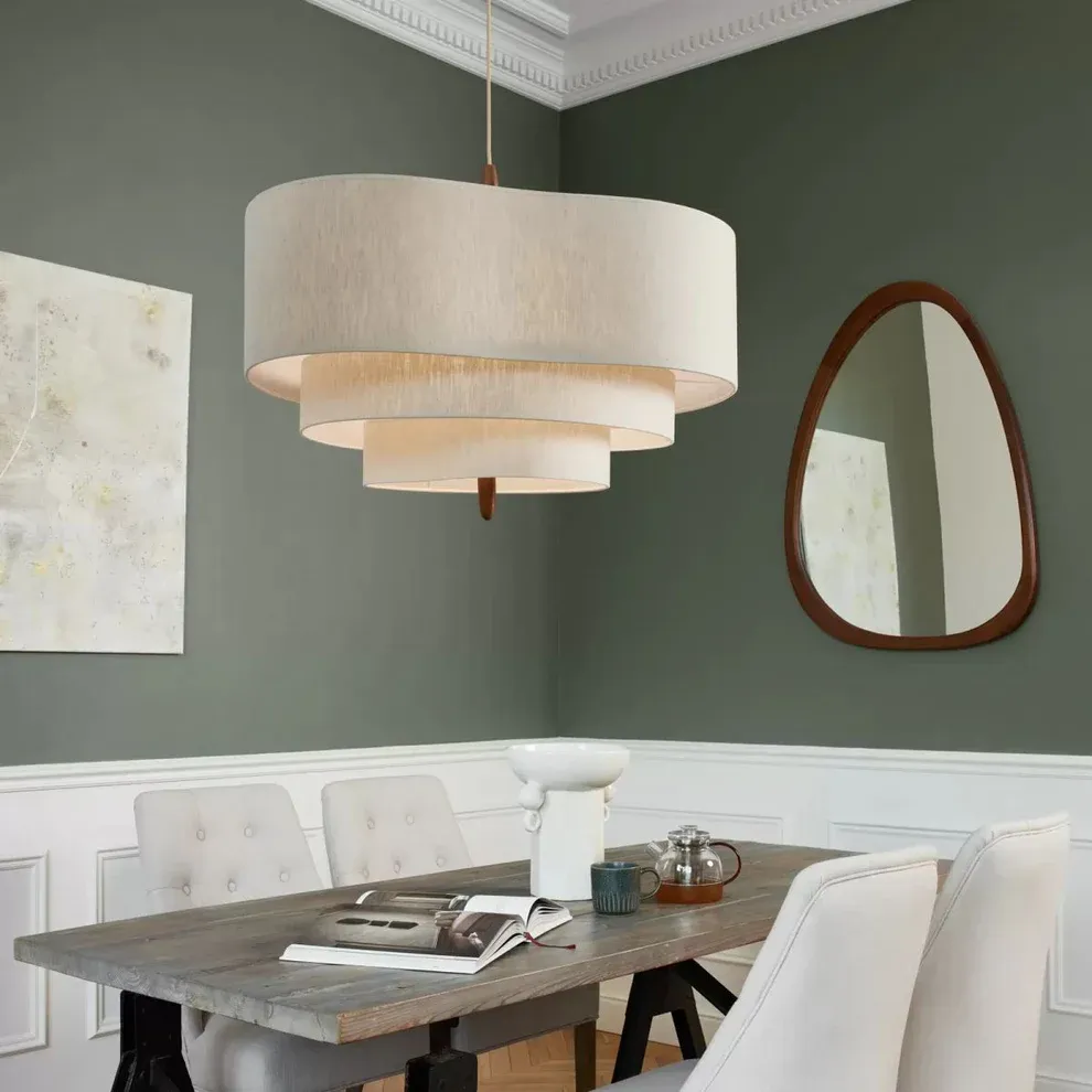 Renée Modern Pebble Fabric Pendant Light Bedroom Dining Room