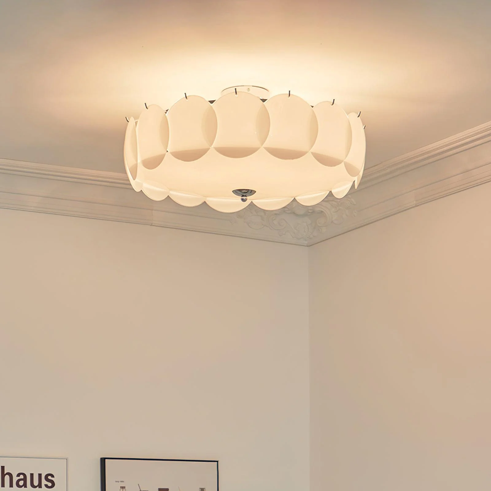Marilyn Special Cottage Metal Glass Ceiling Light Living Room Bedroom