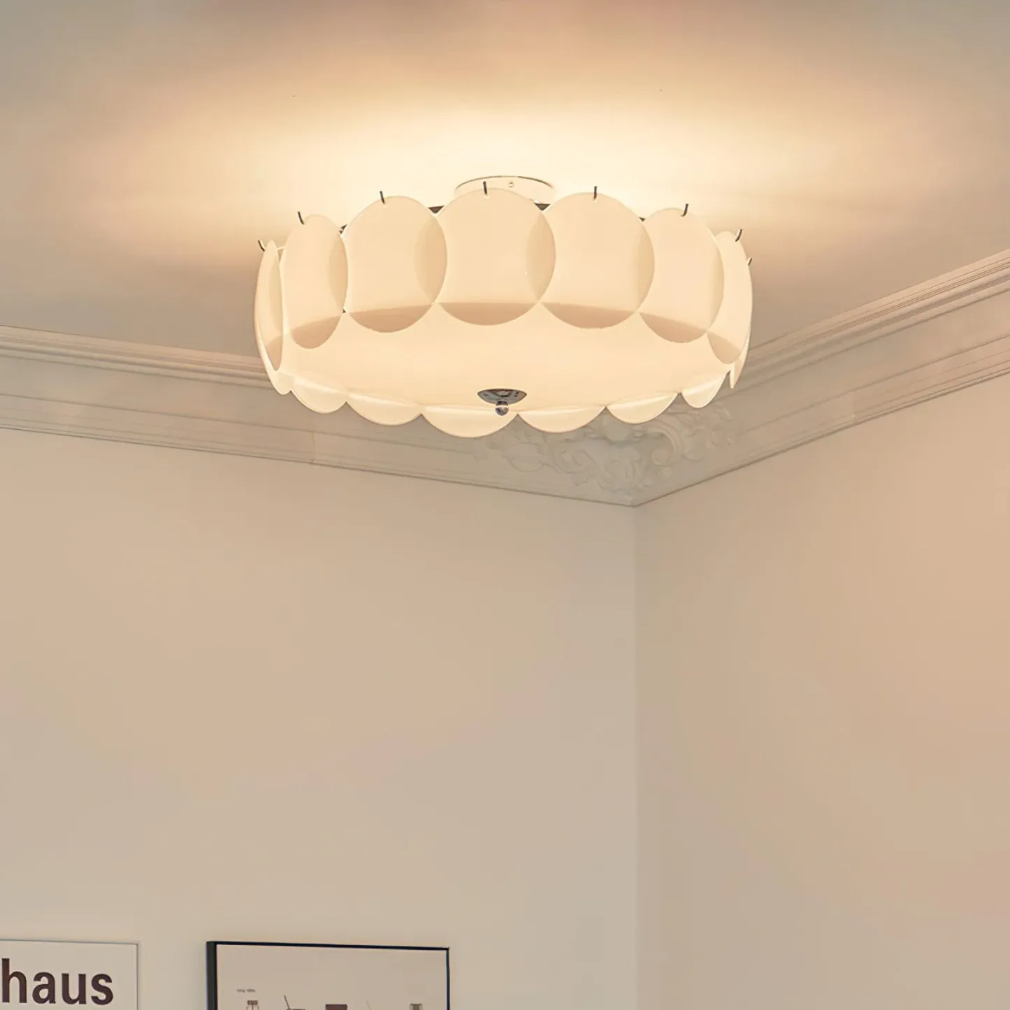 Marilyn Special Cottage Metal Glass Ceiling Light Living Room Bedroom