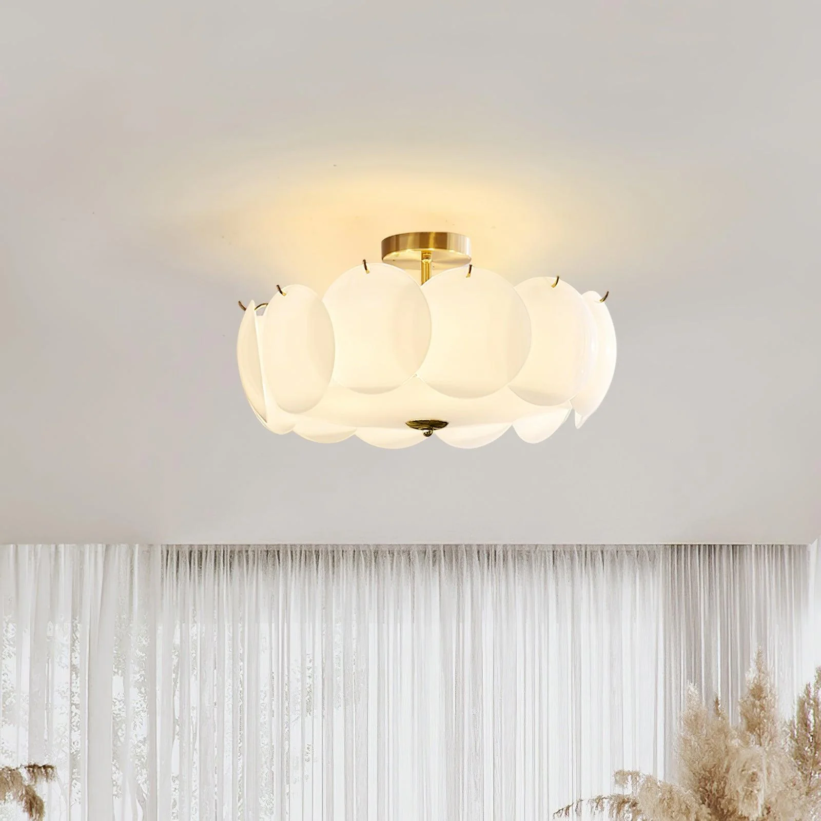 Marilyn Special Cottage Metal Glass Ceiling Light Living Room Bedroom