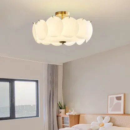 Marilyn Special Cottage Metal Glass Ceiling Light Living Room Bedroom