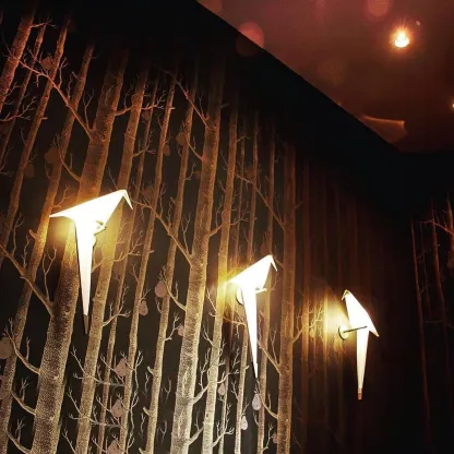 Orr Modern Unusual Bird PC Metal Wall Light Bedroom Study Living Room