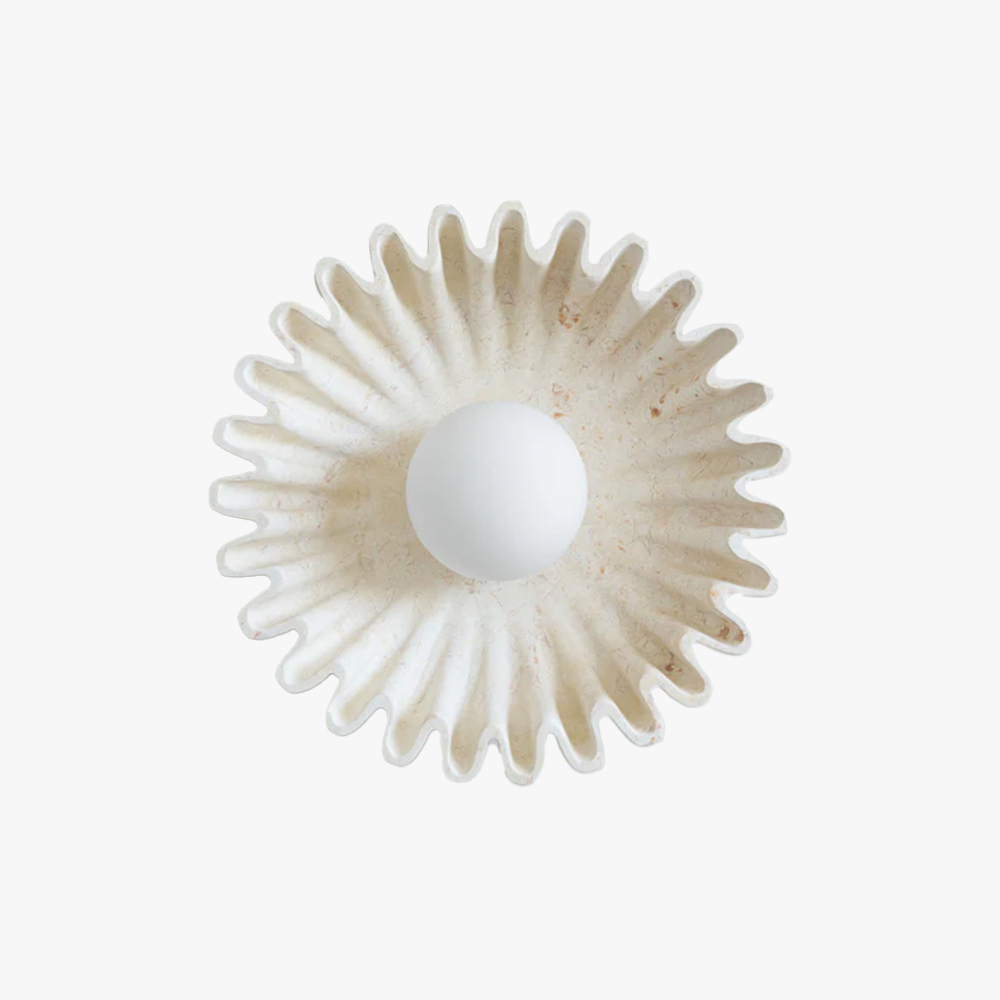 Elif Unusual Round Marble Glass Wall Lamp Bedroom  Dining Room