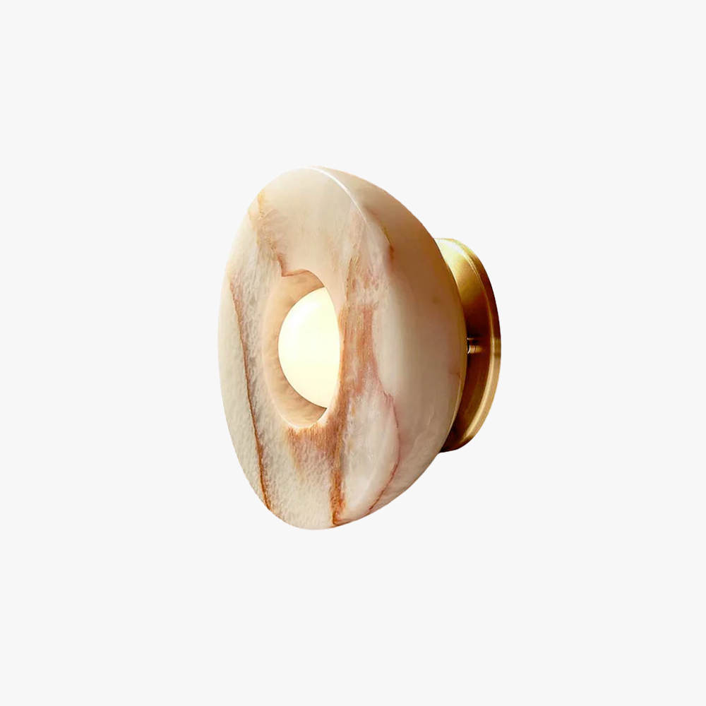 Elif Minimalism Unusual Marble Metal Wall Lamp Bedroom Dining Room