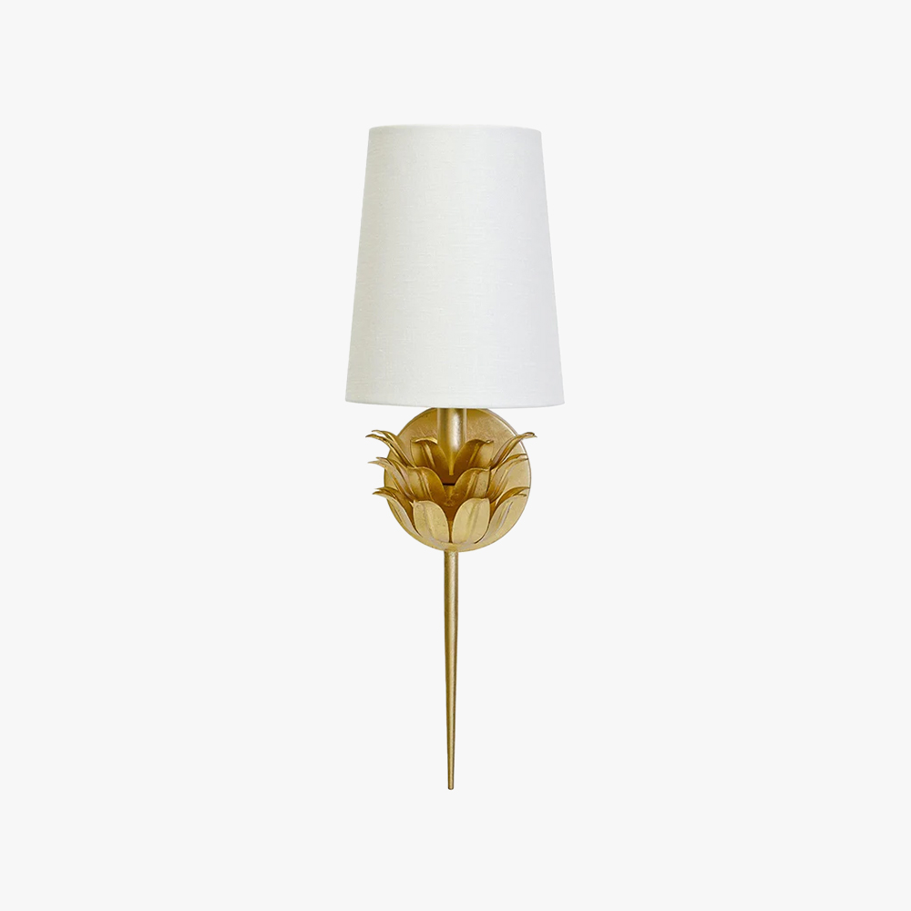 Alessio Minimalism Metal Fabric Brass Silver Wall Lamp Dining Room Bedroom