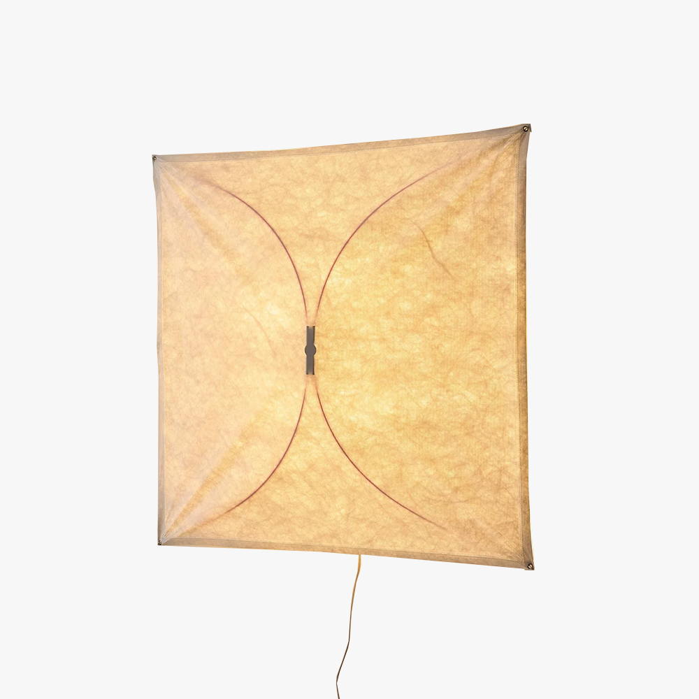Ozawa Natural Paper Metal White Wall Lamp Dining Room Bedroom