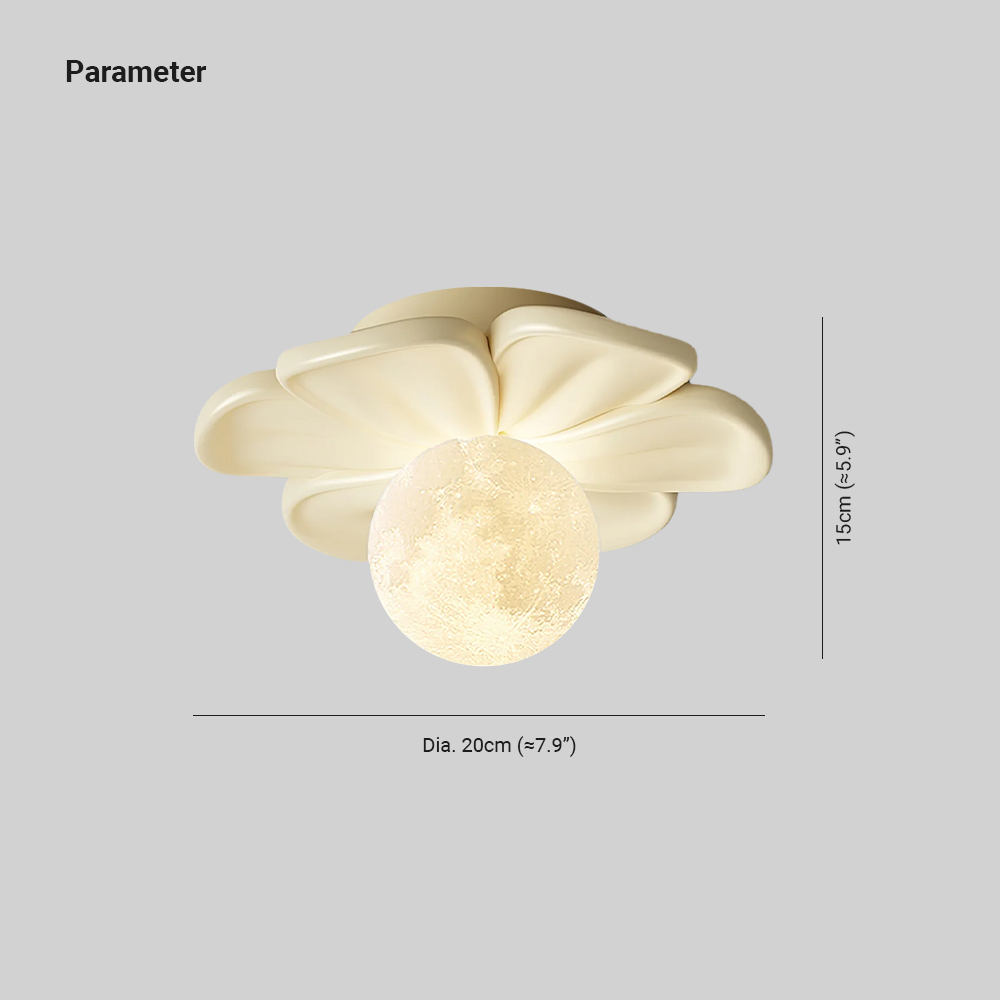 Carins Resin Pink Beige Flower Ceiling Lamp Dining Room Bedroom