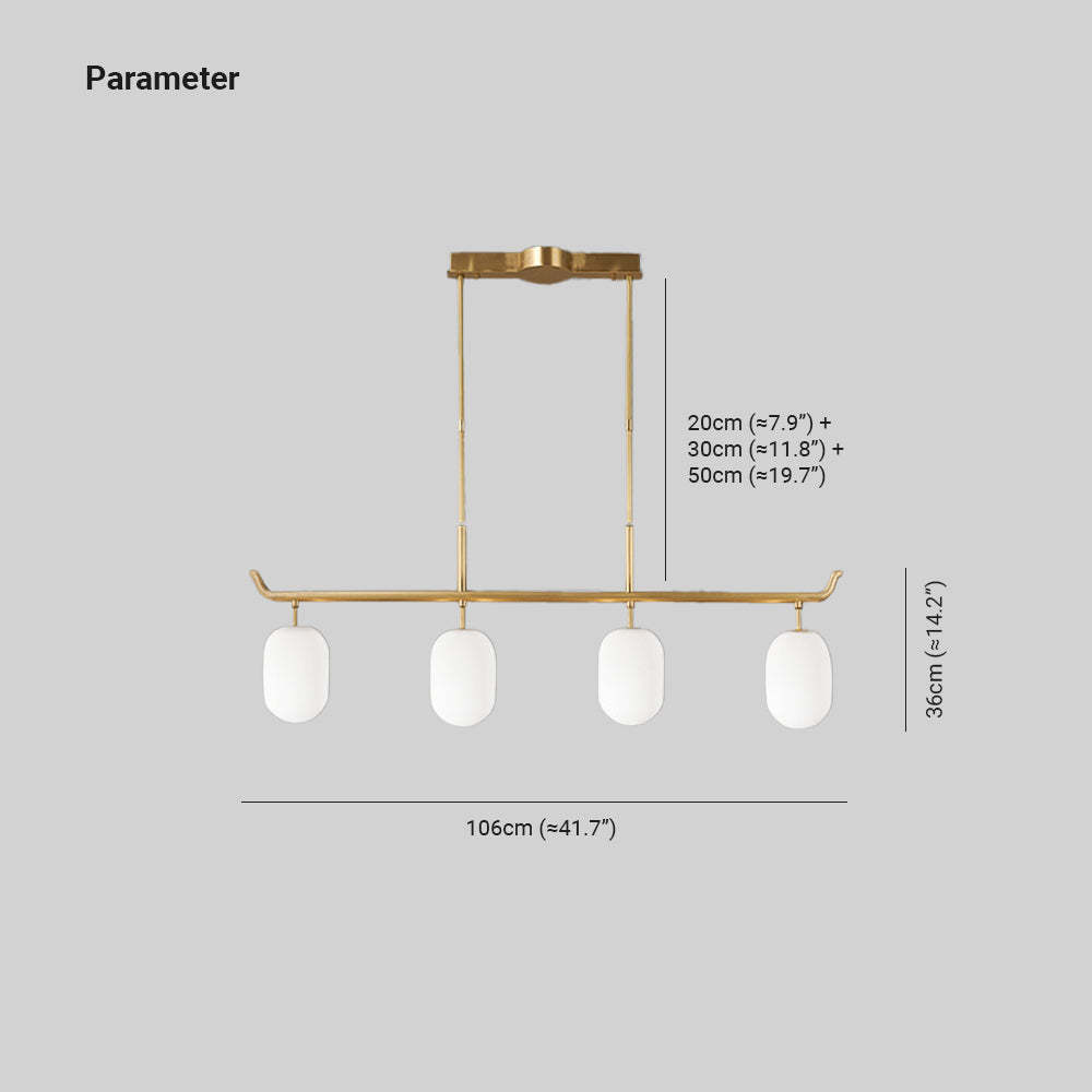 Valentina Modern Metal Glass Linear Lantern Chandelier Dining Room