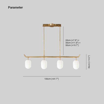 Valentina Modern Metal Glass Linear Lantern Chandelier Dining Room