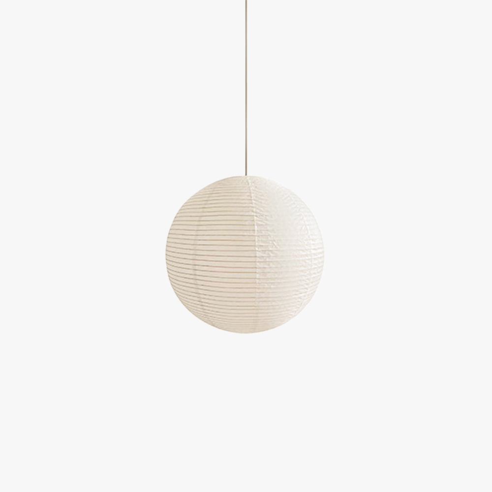 Ritta Japanese Spherical Paper Metal Pendant Light Bedroom