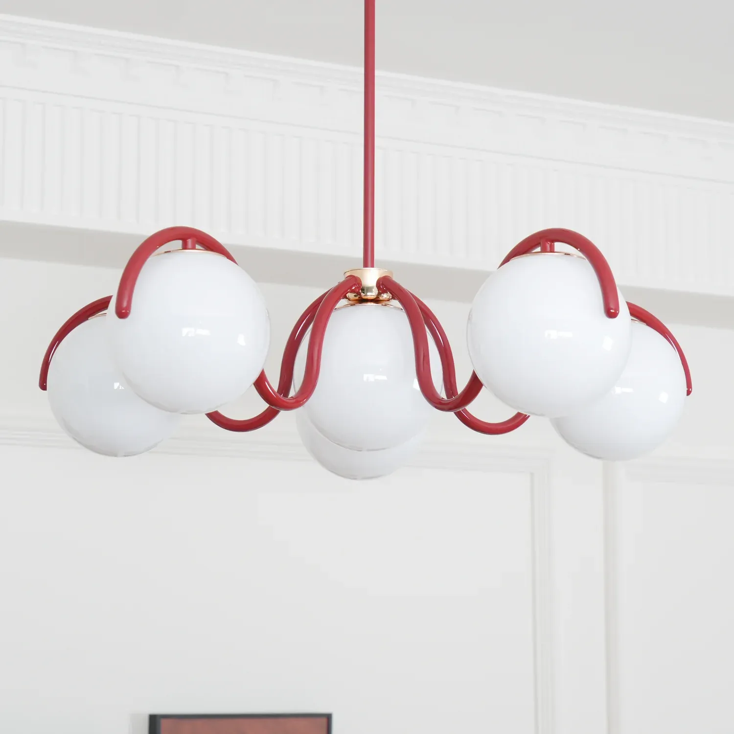 Valentina Vintage Metal Glass Pendant Light Bedroom Living Room