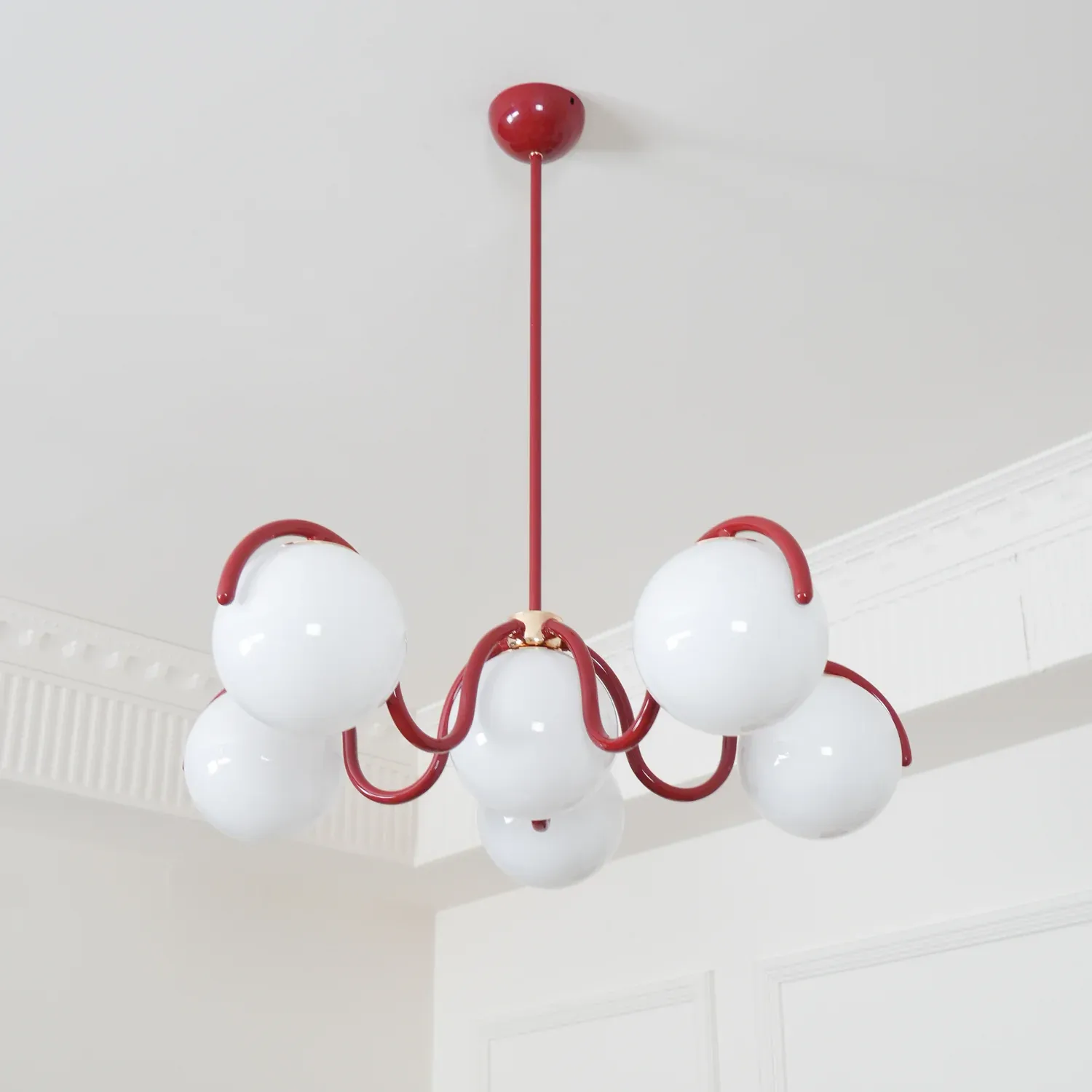 Valentina Vintage Metal Glass Pendant Light Bedroom Living Room