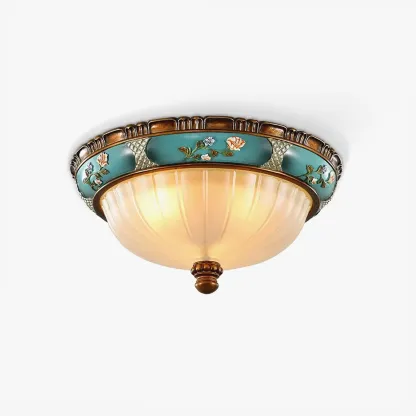 Alessio Vintage Classical Round Glass Ceiling Light Shades Bedroom