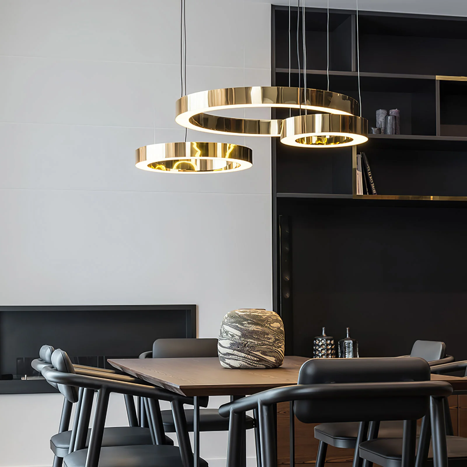 Arisha Modern Unusual Metal Acrylic Pendant Light Dining Room Living Room