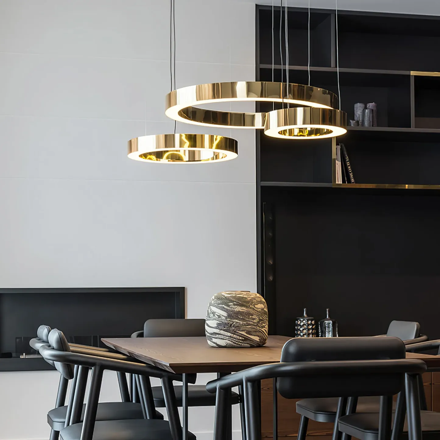 Arisha Modern Unusual Metal Acrylic Pendant Light Dining Room Living Room