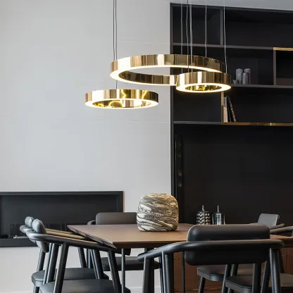 Arisha Modern Unusual Metal Acrylic Pendant Light Dining Room Living Room