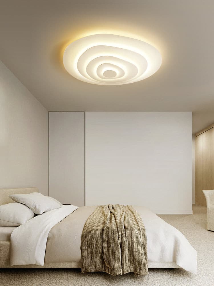 Quinn Modern Ripple Metal Ceiling Light Fixture Bedroom Living Room