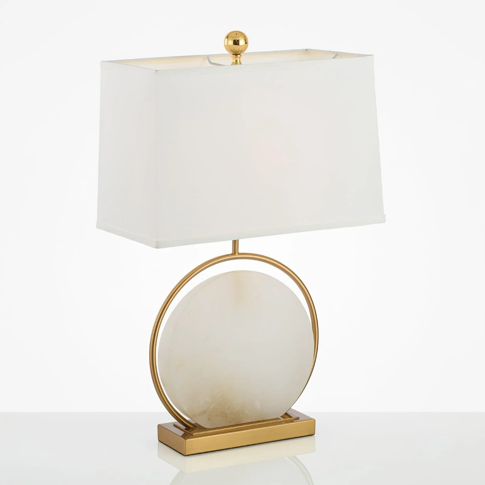 Jade  Modern Farbric Table Lamp Scene Living Room Bedroom Study Room