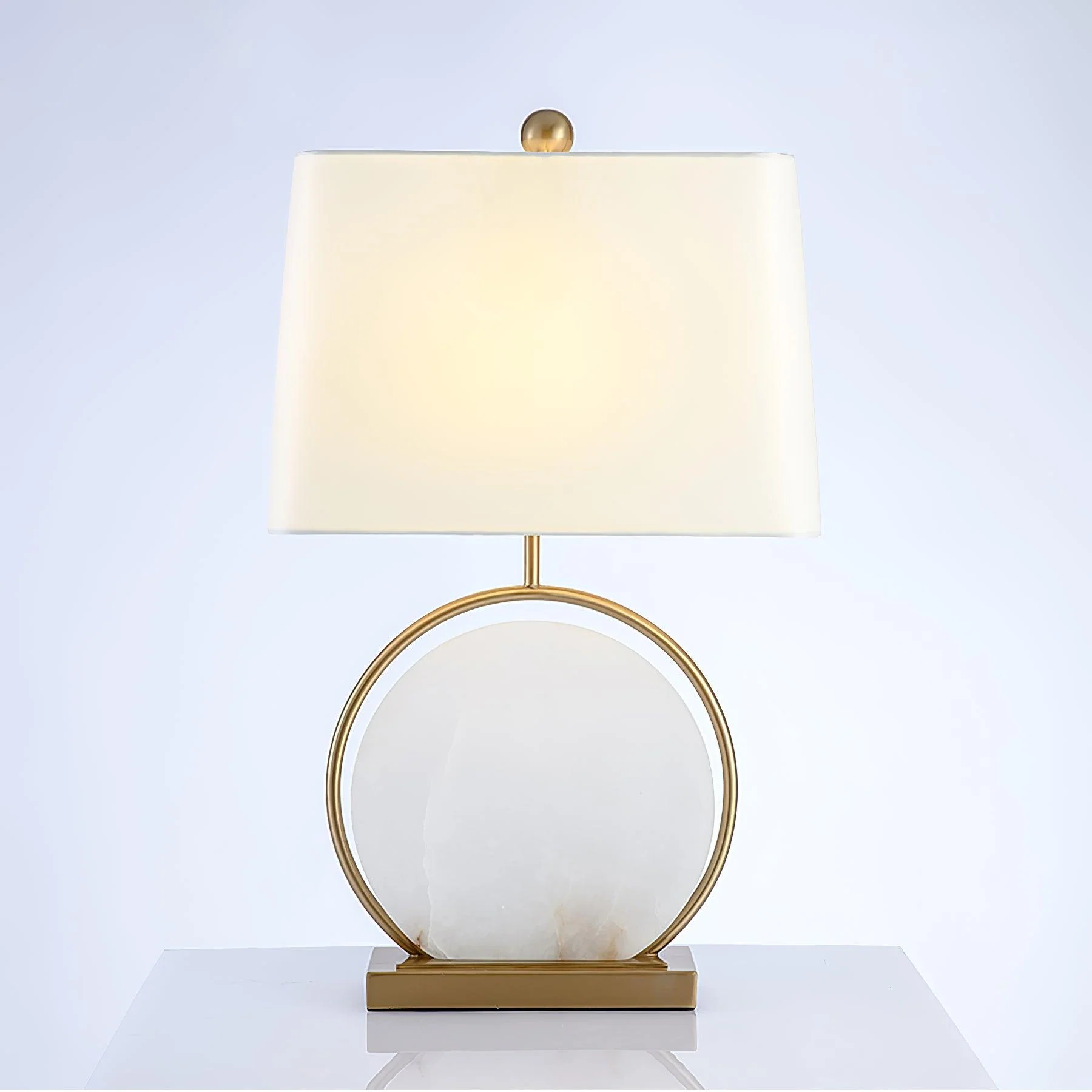 Jade  Modern Farbric Table Lamp Scene Living Room Bedroom Study Room