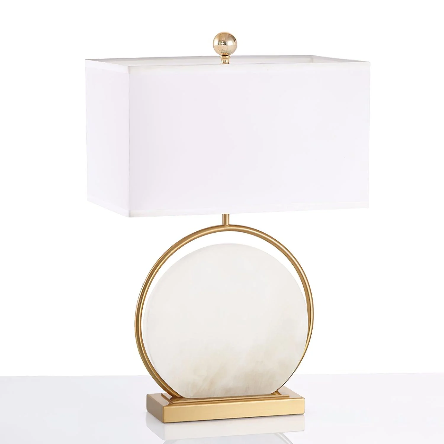 Jade  Modern Farbric Table Lamp Scene Living Room Bedroom Study Room