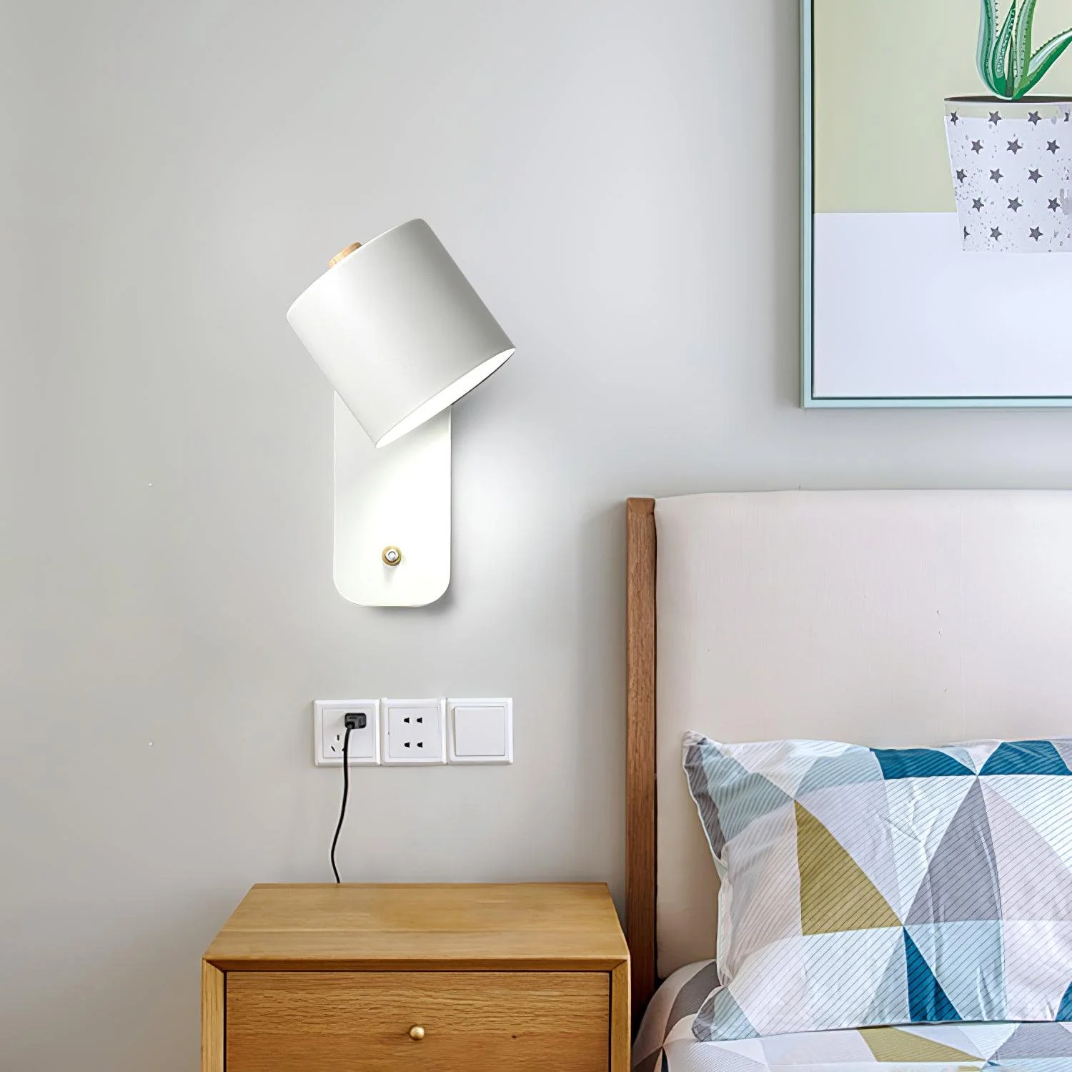 Edge Modern Minimalism Metal Wall Light Bedroom Hallway Study Room
