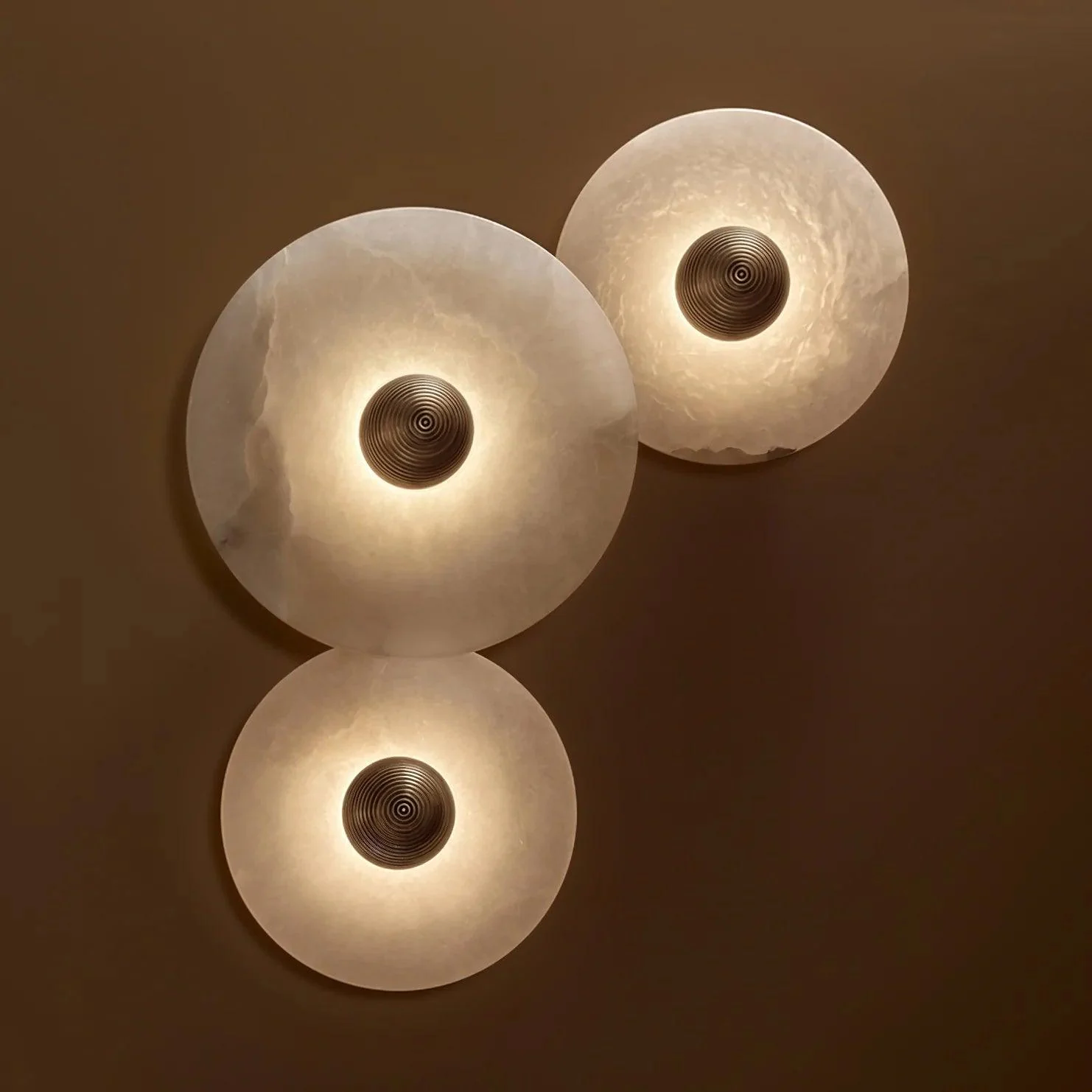 Jade Modern Metal Alabaster Wall Lamp Dining Room Bedroom