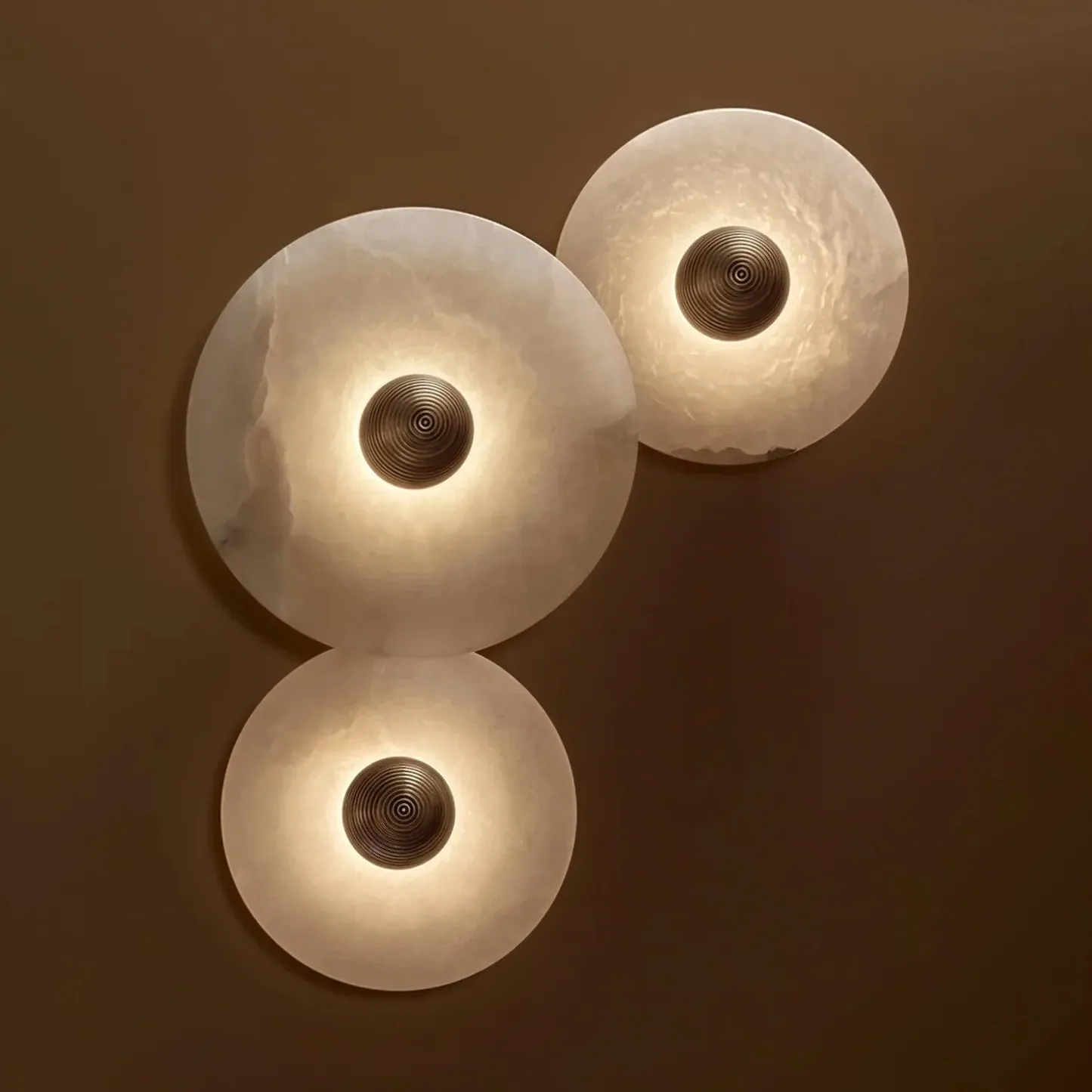Jade Modern Metal Alabaster Wall Lamp Dining Room Bedroom