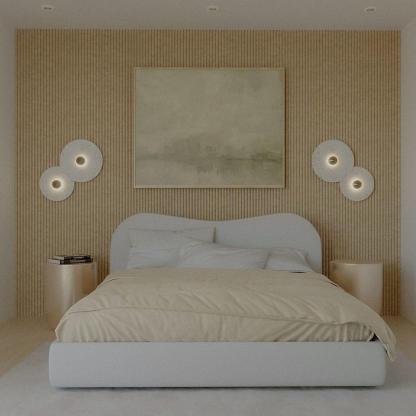 Jade Modern Metal Alabaster Wall Lamp Dining Room Bedroom