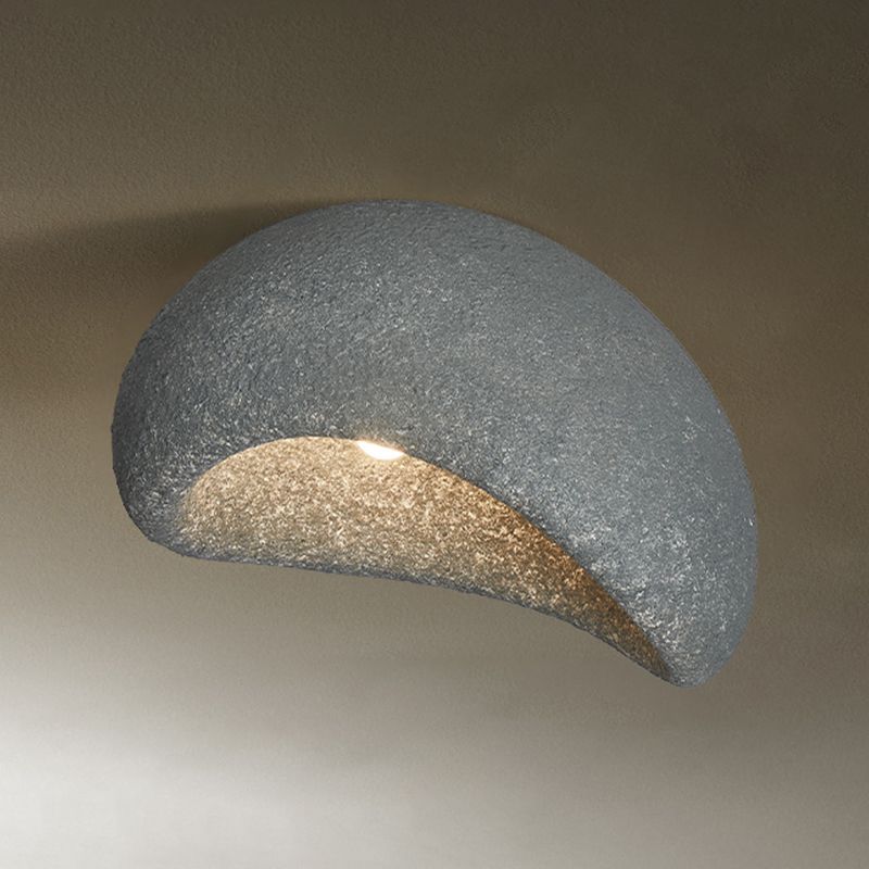 Byers Flush Mount Ceiling Light Modern, Resin, White/Grey/Red, Dining Room