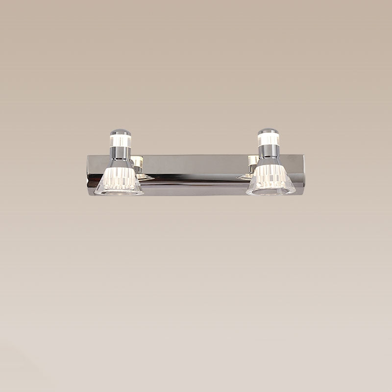 Kristy Conic Modern Multi Metal Mirror Front Vanity Wall Lamp