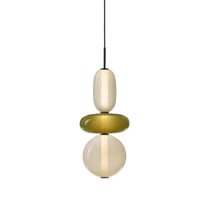 Morandi Modern Design LED Pendant Light Black White Red Bedroom