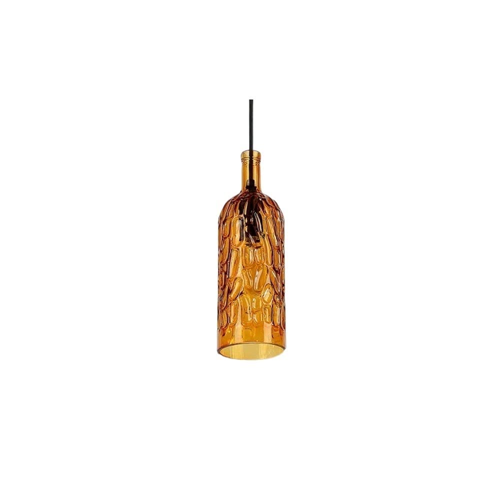 Hailie Vintage Pendant Light Wine Bottle Metal/Glass Kitchen Island