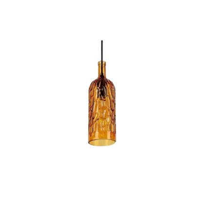 Hailie Vintage Pendant Light Wine Bottle Metal/Glass Kitchen Island