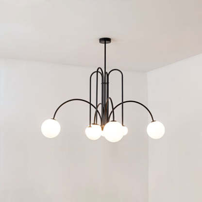 Avi Double Layer White Glass Pendant Light