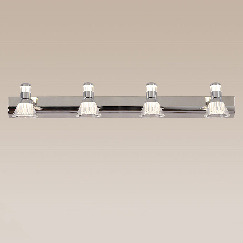 Kristy Conic Modern Multi Metal Mirror Front Vanity Wall Lamp