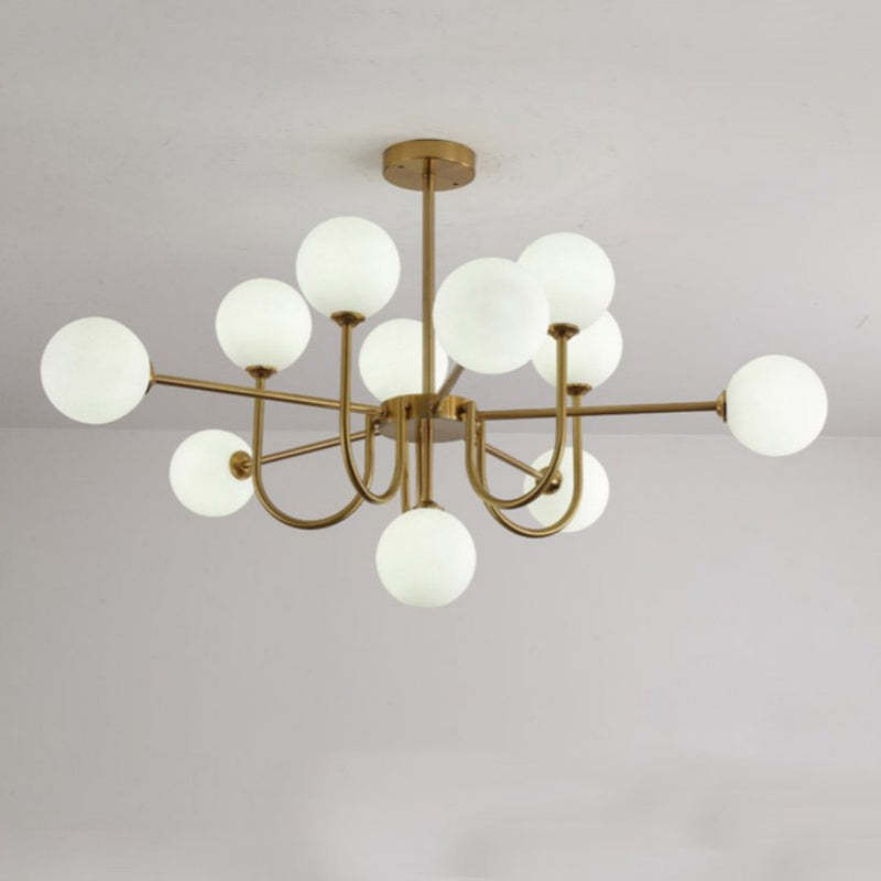Valentina Modern LED Chandelier Gold Glass Living/Dining Room/Bedroom