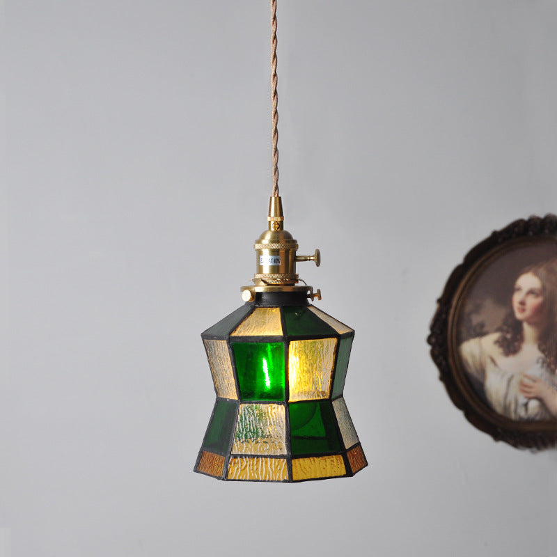 Eryn Vintage Creative Pendant Light Green Glass Living Room/Bedroom