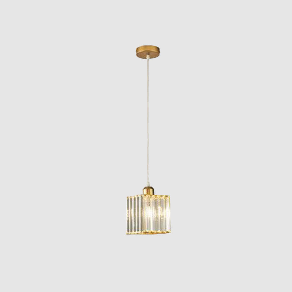 Herbert Modern Cluster Cylinder Glass Pendant Light, Black/Gold