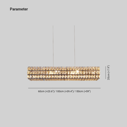 Kristy Rectangular Luxury Crystal  Chandelier, 2 Colour