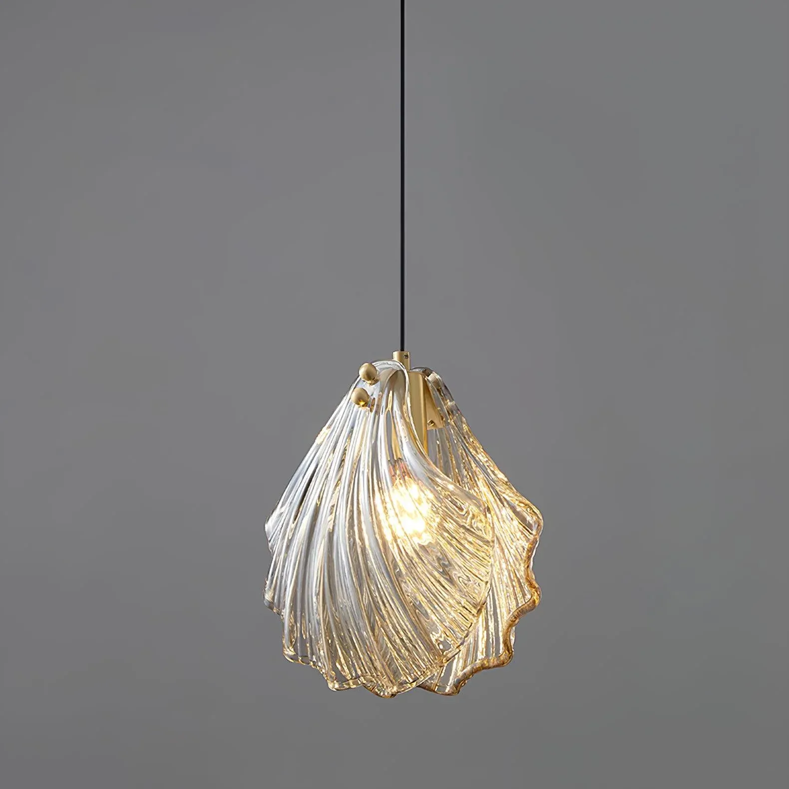 Hailie Transparent Shell Glass Pendant Light Dining Room Bedroom