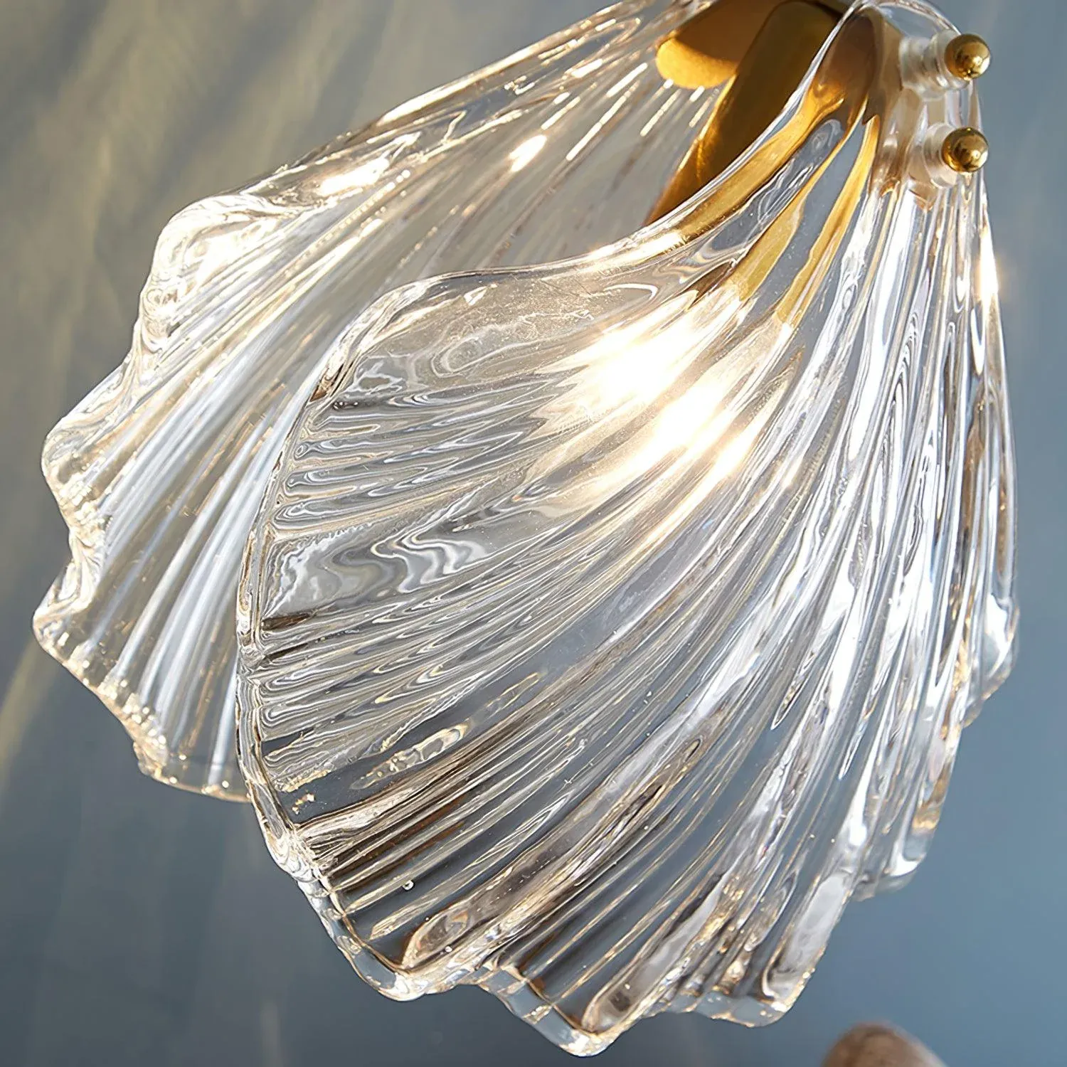 Hailie Antique Unusual Brass Glass Metal Pendant Light Dining Room Bedroom