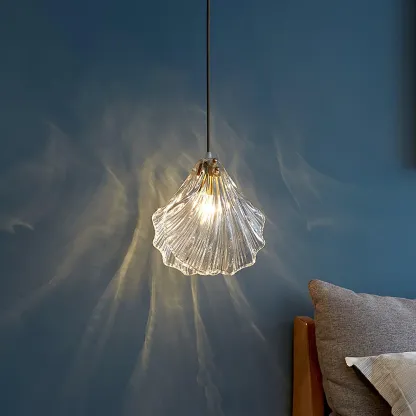 Hailie Transparent Shell Glass Pendant Light Dining Room Bedroom