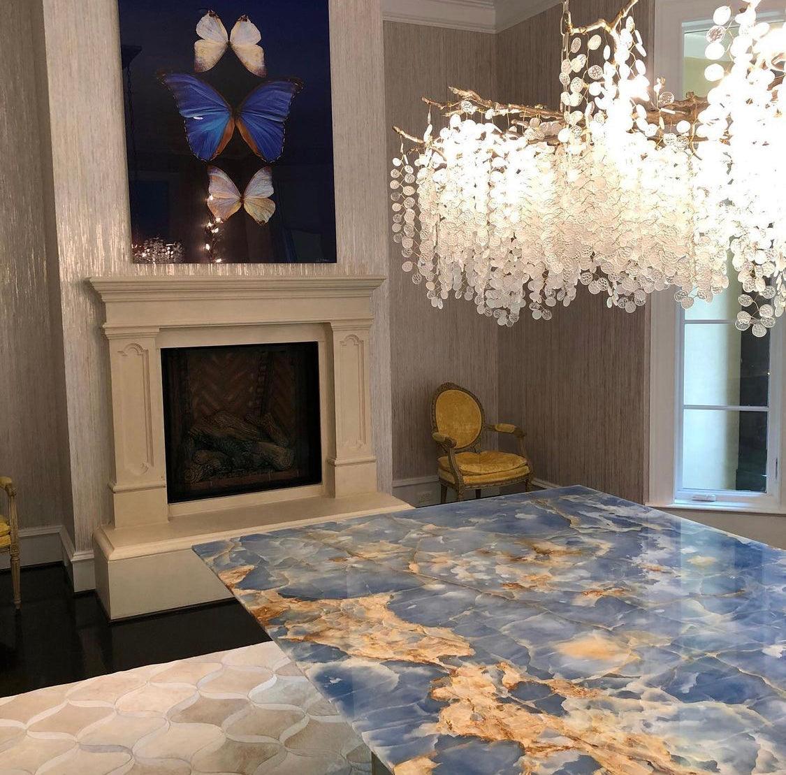 Marilyn Unusual Metal Glass Pendant Light Bedroom Living Room