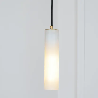 Hailie Modern Metal Alabaster Pendant Light Dining Room Kitchen