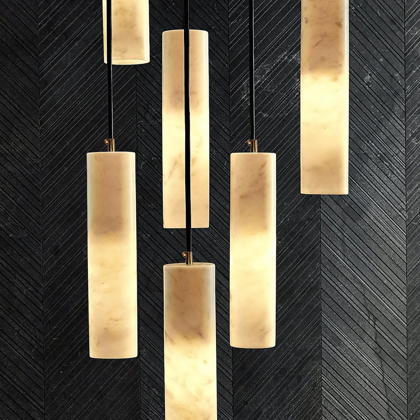 Hailie Advanced Metal Alabaster Pendant Light Dining Room Kitchen