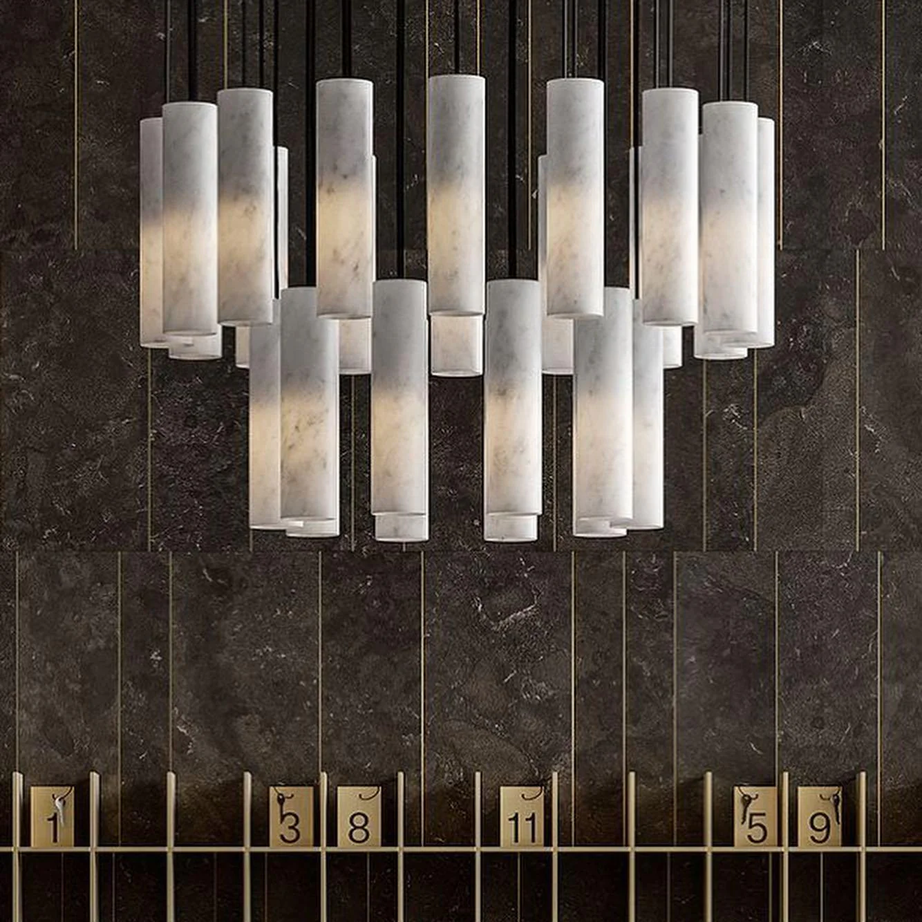 Hailie Advanced Metal Alabaster Pendant Light Dining Room Kitchen