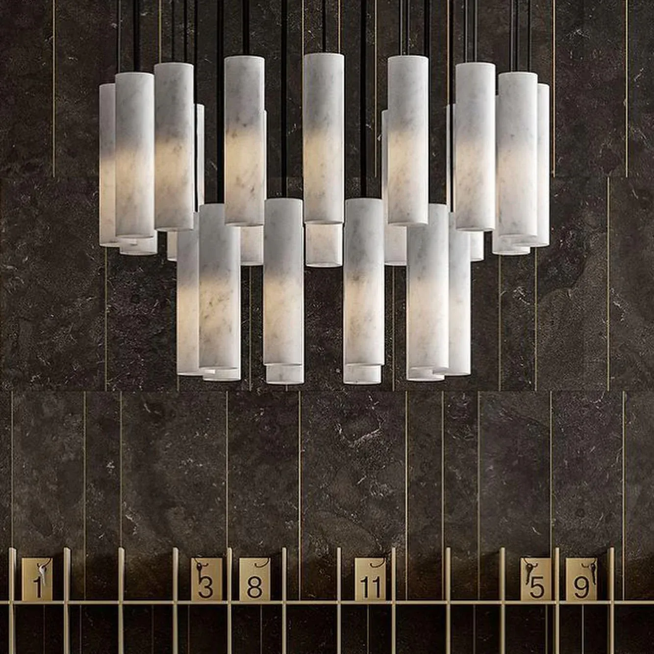 Hailie Advanced Metal Alabaster Pendant Light Dining Room Kitchen
