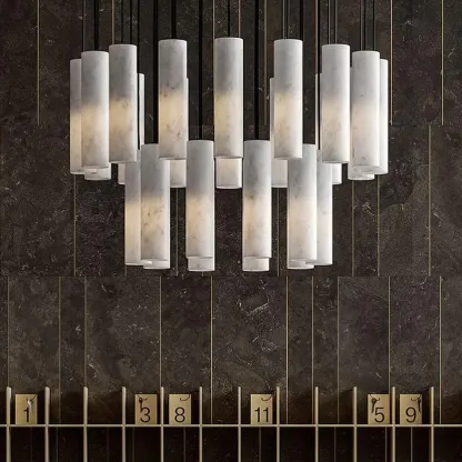 Hailie Advanced Metal Alabaster Pendant Light Dining Room Kitchen
