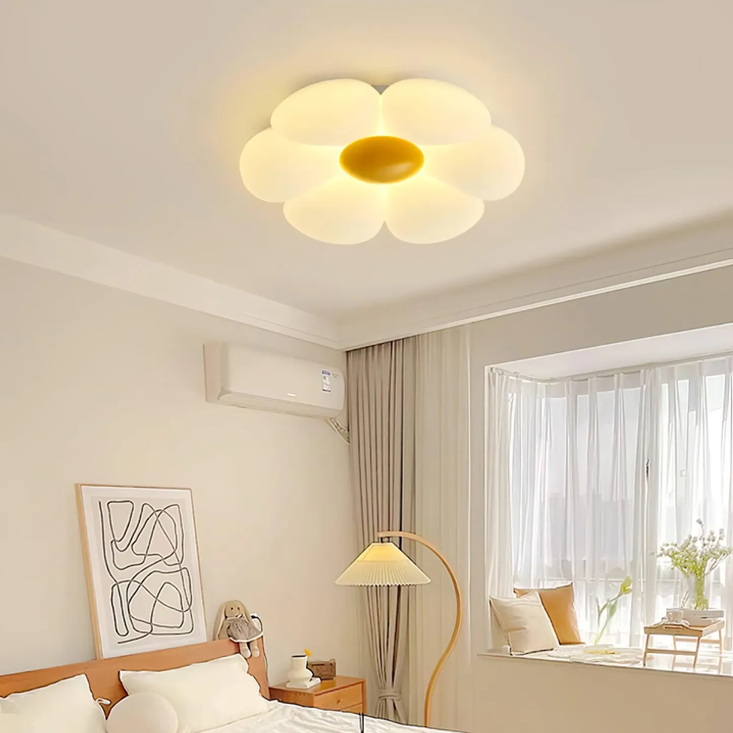 Quinn Modern Metal PE Acrylic Ceiling Light Bedroom Living Room